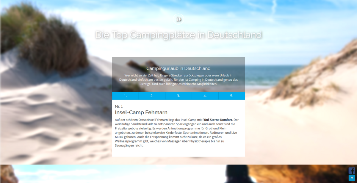 Nr. 1 der Top Campingplätze in Deutschland